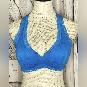 Victoria Secret Lace Pullover Racerback Bralette Blue M